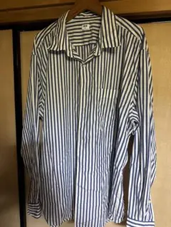最安値美品送料無料UNIQLOエクストラファインコットンストライプシャツXXL