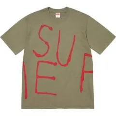Supreme Painted Tee オリーブ S