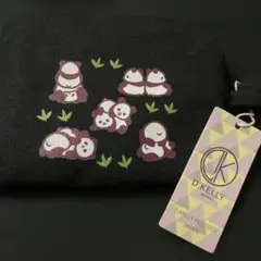 D.KELLY パンダ柄 帆布トートバッグ 黒　新品　未使用