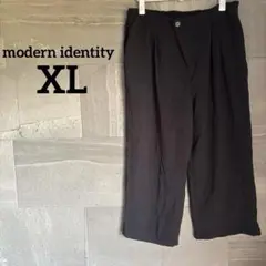 modern identity 【XL】黒 キュロットパンツ リラックス