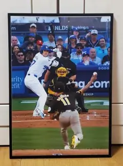 ドジャース大谷翔平vsパドレスダルビッシュ有 MLB！A3ポスターフレーム付き⑥