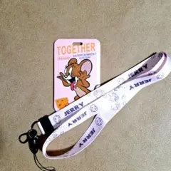 Jerryキャラクター付きカードホルダーとストラップ