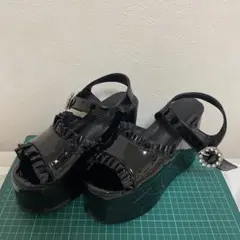 新品 BUBBLSE バブルス 厚底 キルティング スポーツ サンダル Fin サンダル キルティング厚底ベルクロスポーツサンダル「低