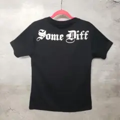 SOMEDIFF Tシャツ L ビッグプリント トップス 黒
