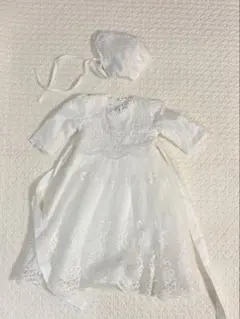 ベビードレス　帽子セット　お宮参り　セレモニードレス