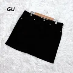 【ジーユー】ミニスカート ブラック XL 大きめサイズ タイトスカート