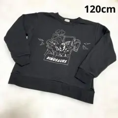 【新品未使用】トレーナー　DILASH 恐竜　ダイナソー　グレー系　120cm