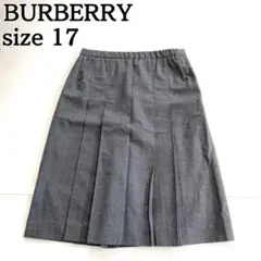 美品★BURBERRY バーバリー ひざ丈スカート フレア プリーツ サイズ17