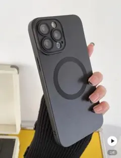 iPhone 16 Pro ケース マグネティック対応 ブラック