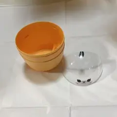 ミニゴミ箱 ふた付きゴミ箱 プラスチック ネコ オレンジ サニタリーボックス