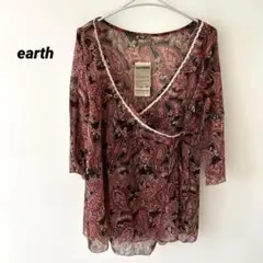 新品未使用✨ペイズリー柄 七分袖　チュニック　トップス　インド製　エスニック
