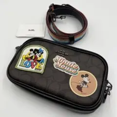 極美品 COACH コーチ ショルダーバッグ ディズニーコラボ PVC レザー