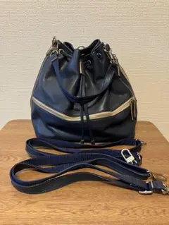 【新品未使用品】Semplice ネイビー　3wayバック 牛革