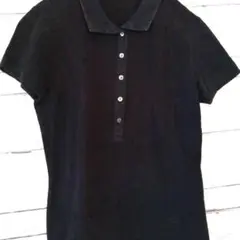 【BURBERRY】ブラックポロシャツ サイズ2 半袖