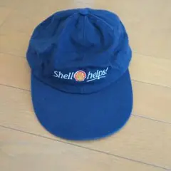 キャップ　シェル　ガソリン　ネイビー