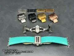 アップルウォッチ ワニ革　本物アリゲーターベルト ティファニーブルー ウルトラ