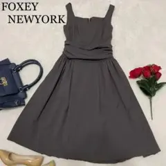158 サイズは採寸参照 FOXEY NEW YORK ワンピース ブラウン系
