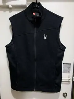 spyder スパイダー ベスト 古着 蜘蛛 アウトドア テックウェア ブラック