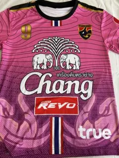 タイサッカー　Changbeerピンクシャツ 背番号9 サイズL
