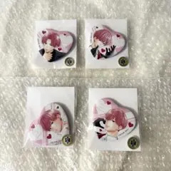 ピンクとハバネロ アニメイトくじ くじメイト くじ D賞 ハート型缶バッジ ②