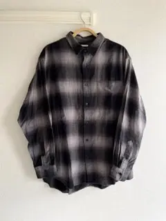 【店舗完売品】GU フランネルチェックシャツ オンブレチェックシャツ サイズXL