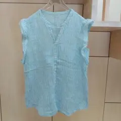 ストライプノースリーブシャツ
