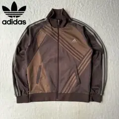 希少 00’s adidas アディダス 切り替え ブラウン トラックジャケット