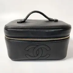 シャネル CHANEL ビンテージ バニティ バッグ ココマーク キャビアスキン
