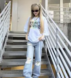 新品　ミラーナイン　レインボーTシャツ　ホワイト　Lサイズ