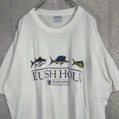 魚　RUSH HOUR プリントTシャツ　古着　2XL