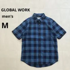 GLOBAL WORK / グローバルワーク 半袖チェックシャツ メンズM