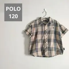 POLO チェック柄 半袖シャツ 120サイズ