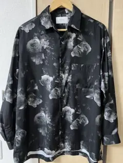 ダークフラワービックシルエットシャツ