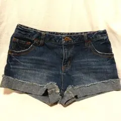Dipdrops ダメージデニム ショートパンツ　水玉
