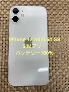 iPhone 12 mini 64 GN ホワイトSIMフリー【5285】