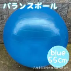 703 バランスボール ブルー 青 トレーニング　ヨガ　55cm