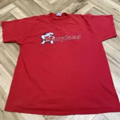 フルーツオブザルーム　ヴィンテージTシャツ古着Maryland XL 赤レッド