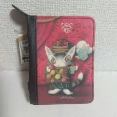 わちふぃーるど　ダヤン　オールドブック型小銭入れ　赤い部屋のマカロン