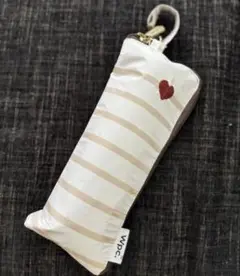 ★限定値下★【超美品】人気商品！晴雨兼用折りたたみ傘 ホワイトベージュストライプ