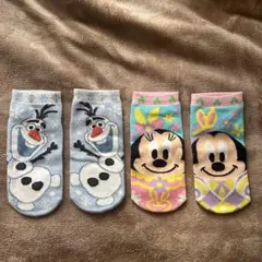 ディズニーリゾート　靴下　2点セット　オラフ　ミッキー　ミニー