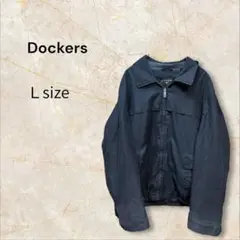 [美品]DOCKERS スイングトップタイプコットンジャケット ブラック L