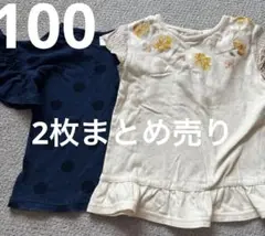 2枚まとめ売り Tシャツ 100cm