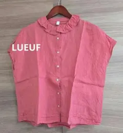 ルフ LUEUF フリル リネン 半袖ブラウス