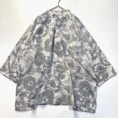 Plantation プランテーション　フラワー　コットンリネンシャツ　日本製