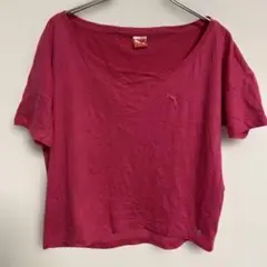 Puma プーマ 半袖Tシャツ ワインレッド XS レディース