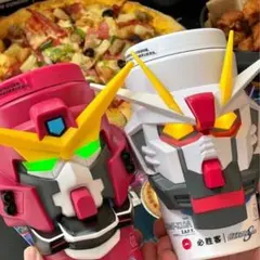 ピザハット× ガンダムseedフリーダム　発光カップ セット 2024 Pizza Hut Gundam SEED Characters Laser Card QMSV Mini