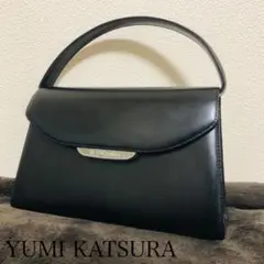 YUMI KATSURA ブラック　ハンドバッグ　レザー　2way 金チェーン