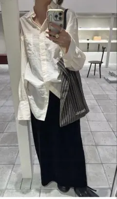todayful シルキーポケットシャツ