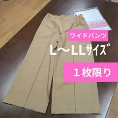 シャルレ涼やかワイドパンツL〜LLサイズ風が通るほど良さ麻風仕様脇ポケット付