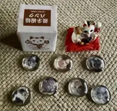 親子招福ねこバンクとねこマグネットアソート7個セット